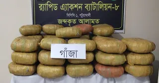 পটুয়াখালীতে র‌্যাবের অভিযানে পিকআপ থেকে ৬৬ কেজি গাঁজা উদ্ধার